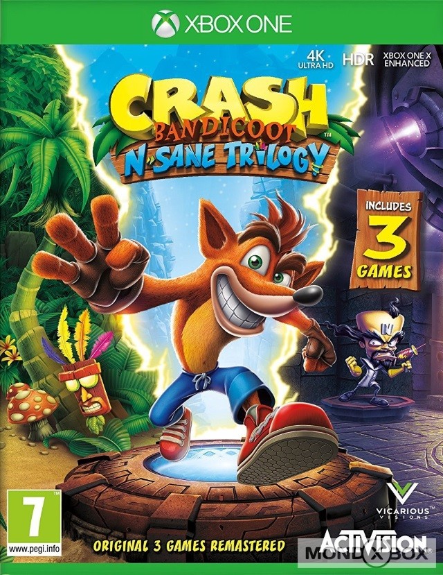 Copertina di Crash Bandicoot N. Sane Trilogy